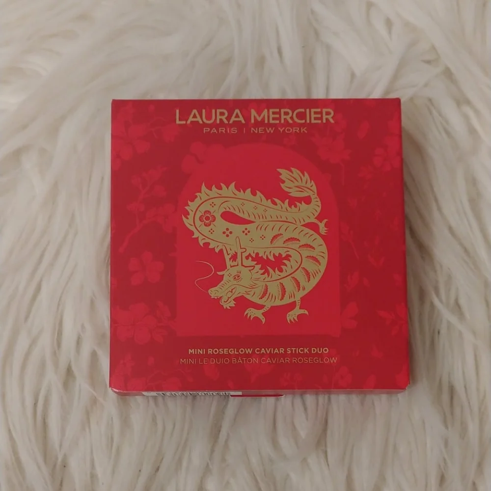 💖FIRM! NWT LAURA MERCIER MINI ROSEGLOW CAVIAR STICK DUO (LIMITED EDITION)